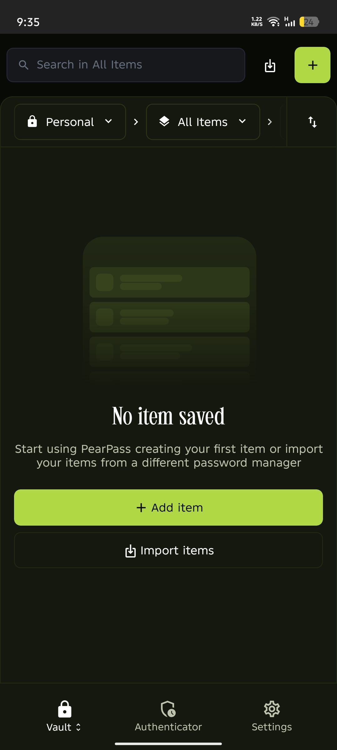 Mobile vault screen